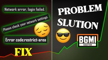 BGMI 2.8 RESTRICS AREA ERROR FIX | NETWORK ERROR FIX | LOHIN ERROR FIX