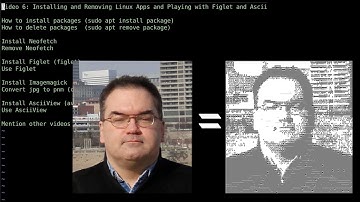 Installing, Removing, manuals for Linux Apps with Figlet, Neofetch, AsciiView, and ImageMagick
