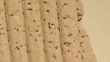 Mars Perseverance Rover Capture a built into the base of the mountain on Mars.