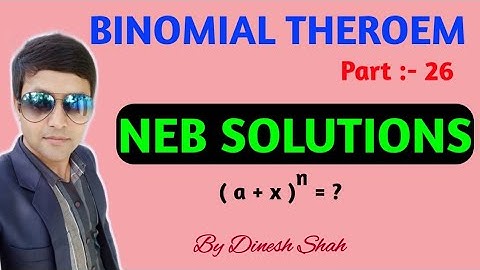 Class 12 Maths || BINOMIAL THEOREM || Part 26 || Logarithmic Series || By Dinesh Shah ||
