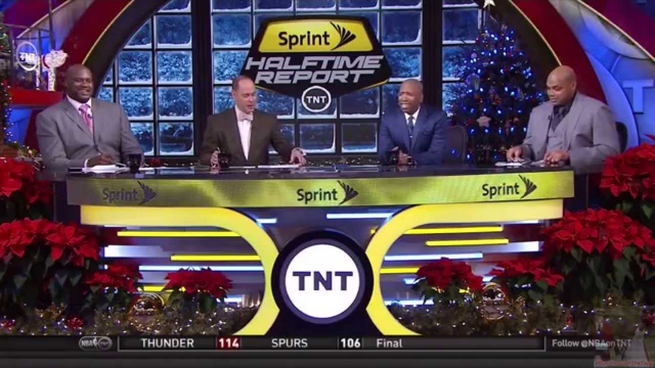 Inside The Nba On Tnt Christmas Kenny Pushes Shaq Warriors Vs Clippers Dec Hd