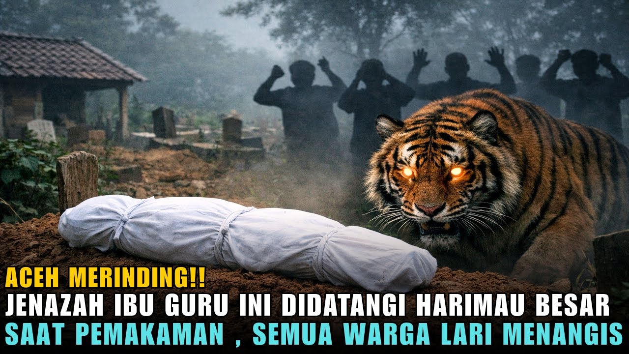 🔥ACEH MERINDING‼️Jenazah IBU GURU Ini Didatangi HARIMAU BESAR Saat Pemakaman, Warga Lari Menangis