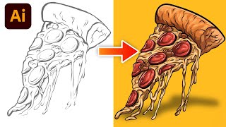 Adobe Illustrator Tutorial  Create a Vector Pizza from Sketch 2023