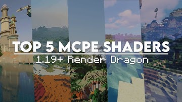 Top 5 Best Shaders For Minecraft Pe Render Dragon || 1.19 Render Dragon Shaders MINECRAFT PE