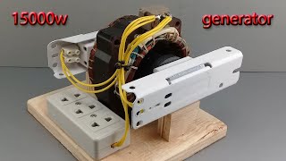 220v free energy generator with light bulb transformer and washing machine motor