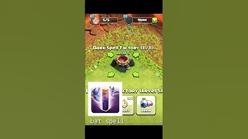 dark spell factory | level wise unlocking spells 😀#shorts| #coc #gaming #viral