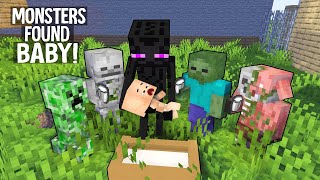 Monster School: "Monsters found a BABY!" : SAD Minecraft Animation