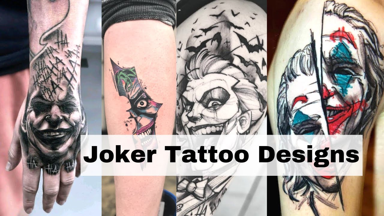 Joker Skull Tattoo Designs  Free Transparent PNG Clipart Images Download