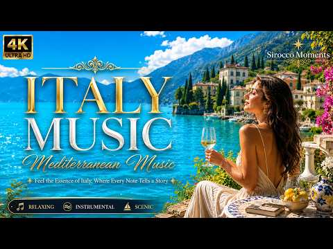 Italian Vibes 🎶 Mediterranean Music 🏡 Breathtaking Amalfi Coast & Lake Como Morning Escape 4K