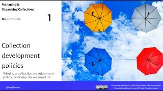 Collection development policies