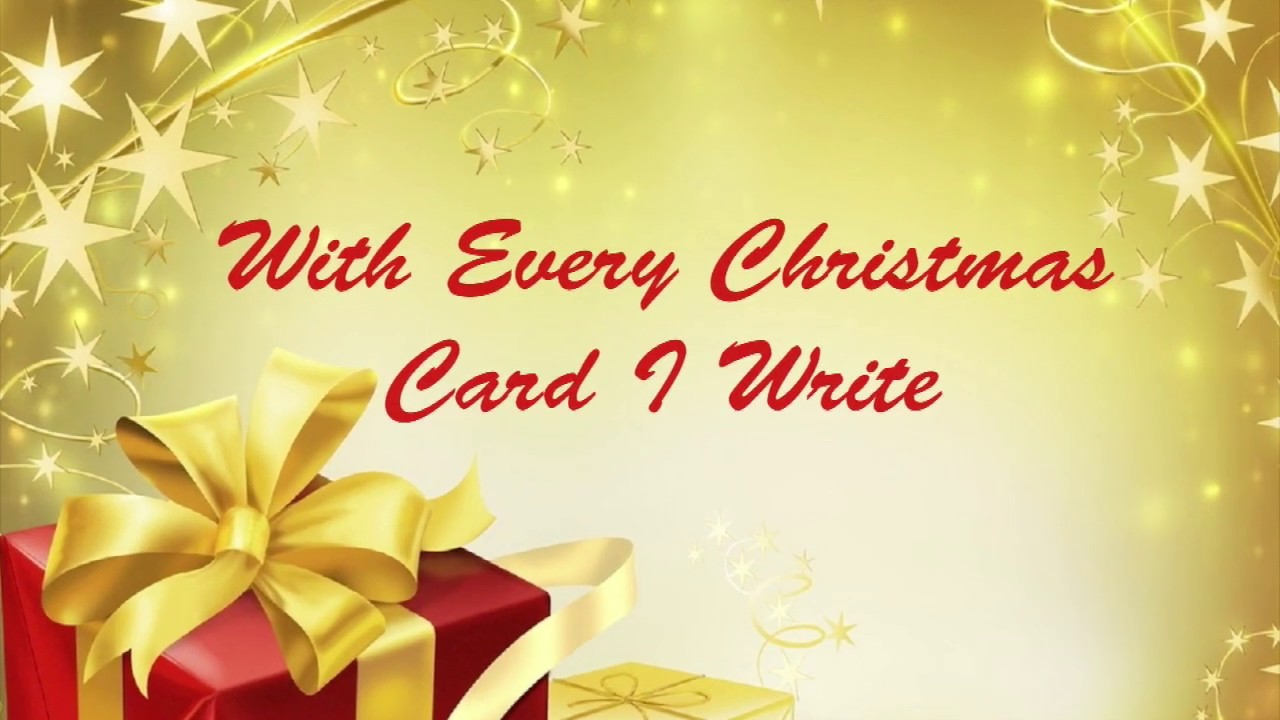 Every christmas card i write