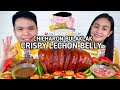 CRISPY LECHON BELLY with CHICHARON BULAKLAK Mukbang / Putok Batok Food / Collab @Rick Rock Foodie