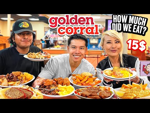 1st Time At Golden Corral BUFFET Ft. 50 Competitive Eaters!