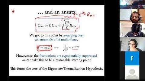 Eigenstate Thermalisation Hypothesis in QFTs- Lecture 3
