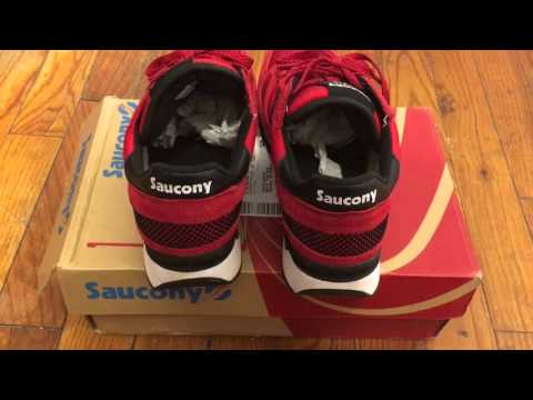 saucony shadow black red