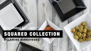 Elite Global Solutions Melamine Dinnerware - Squared