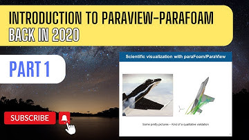 1. Introduction to Paraview-Parafoam - Back in 2020