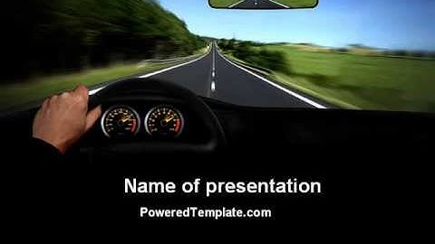 High Speed Driving PowerPoint Template by PoweredTemplate.com