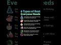 6 TYPES OF REST ... EVERY ONE NEEDS