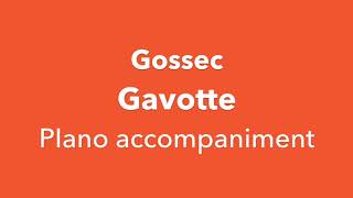 Gavotte  Gossec   Piano Accompaniment