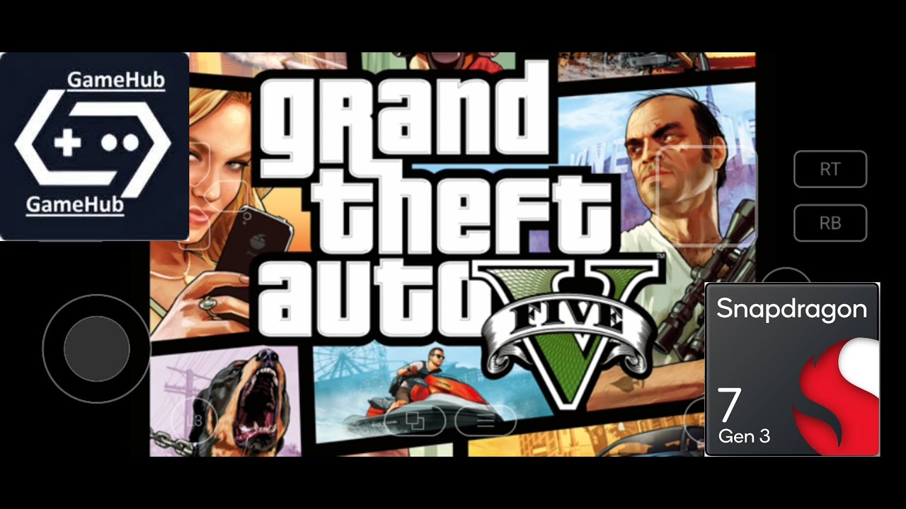 Gta 5 free roam gameplay on gamehub v2.0.6 emulator with
