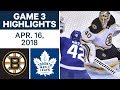 NHL Highlights | Bruins vs. Maple Leafs, Game 3 - Apr. 16, 2018