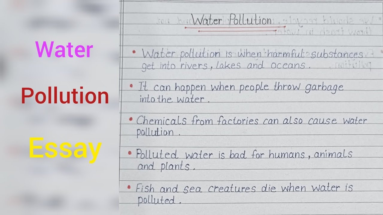 10 lines on water pollution in english/ water pollution essay in english✍️
