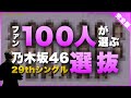 【みんなの予想は？】ファン100人が選ぶ、乃木坂46 29thシングル選抜予想！