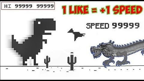 Playing Chrome Dinosaur Game Live  every like make it faster world record 1year (365 days)