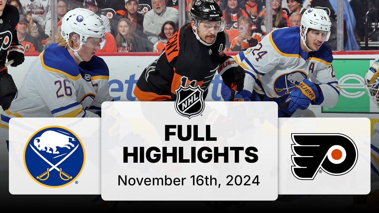 NHL Highlights | Sabres vs. Flyers | November 16, 2024