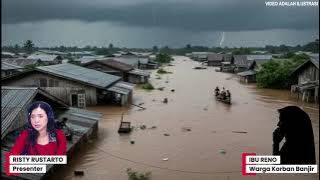 TANGIS PECAH BU RENO! Warga Terjebak Banjir Padang: Balita 2 Tahun Belum Makan, Minta Bantuan!