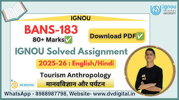 IGNOU BANS-183 Solved Assignment 2025-2026|English Medium | Download PDF