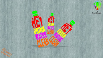 Bottle Shaped Text Wrap using Envelope tool in CorelDRAW | Typography Design | CorelDRAW Tutorial