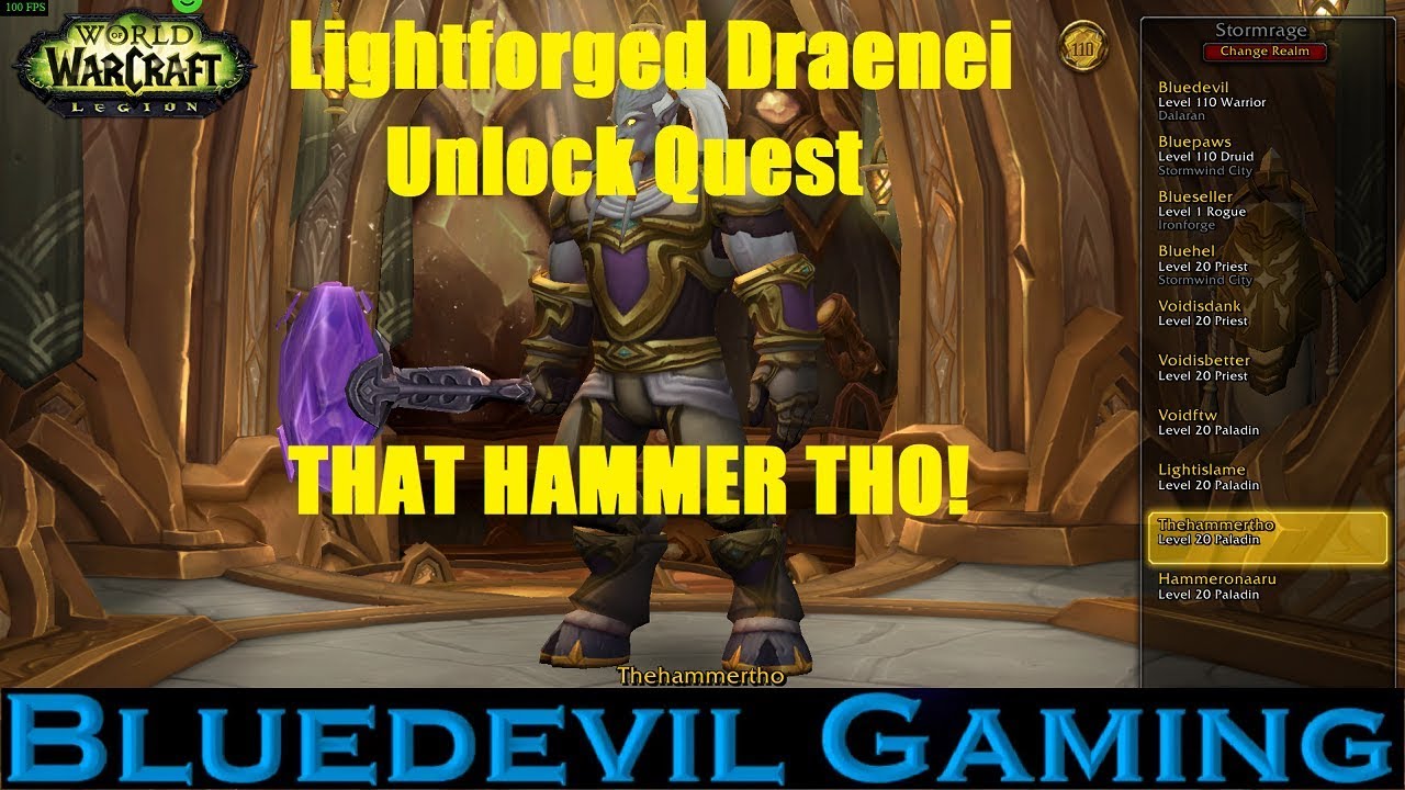 Draenei Questline, BFA Allied race alliance YouTube