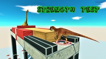 EVERY DINOSAUR STRENGTH DUEL WITH BRACHIOSAURUS animal revolt battle simulator