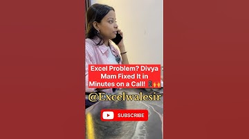 Excel Problem? Divya Mam Fixed It in Minutes on a Call! 📊📱🙌 #excelwalesir #exceltraining