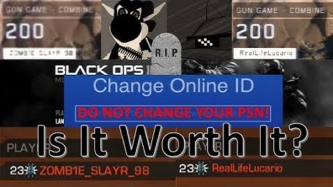 DO NOT CHANGE YOUR PSN ID!!!!! A Warning For Those Who Wish to Proceed...