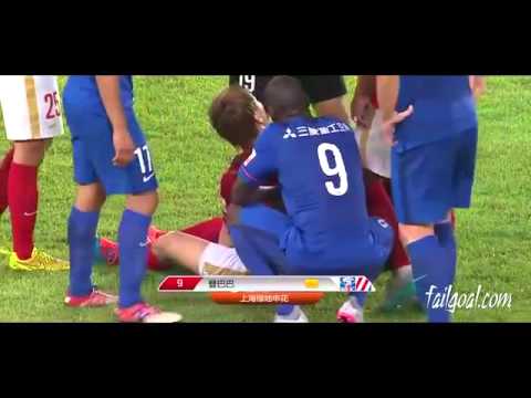 Former Chelsea Striker Demba Ba Escapes Red Card Despite Horror Tackle In China Youtube