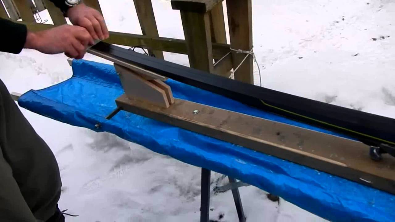 No Mess Ski Waxing Stand Youtube throughout Nordic Ski Waxing Techniques