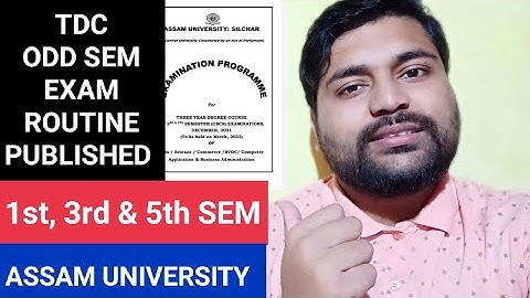 Finally TDC Odd sem routine published | Exam from 28th March | Assam University | Pranoy Roy