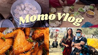 CHICKEN MOMOS , Steamed Momos Recipe Cooking in Village(ग्याल्पो ल्होछार बिदा को सदुपयोग )