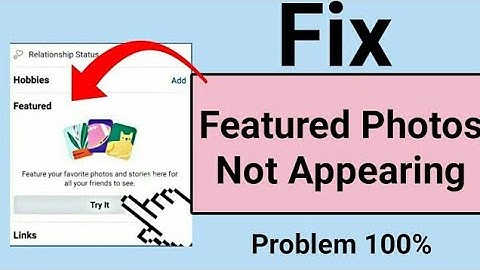 How to fix facebook featured photos not showing problem