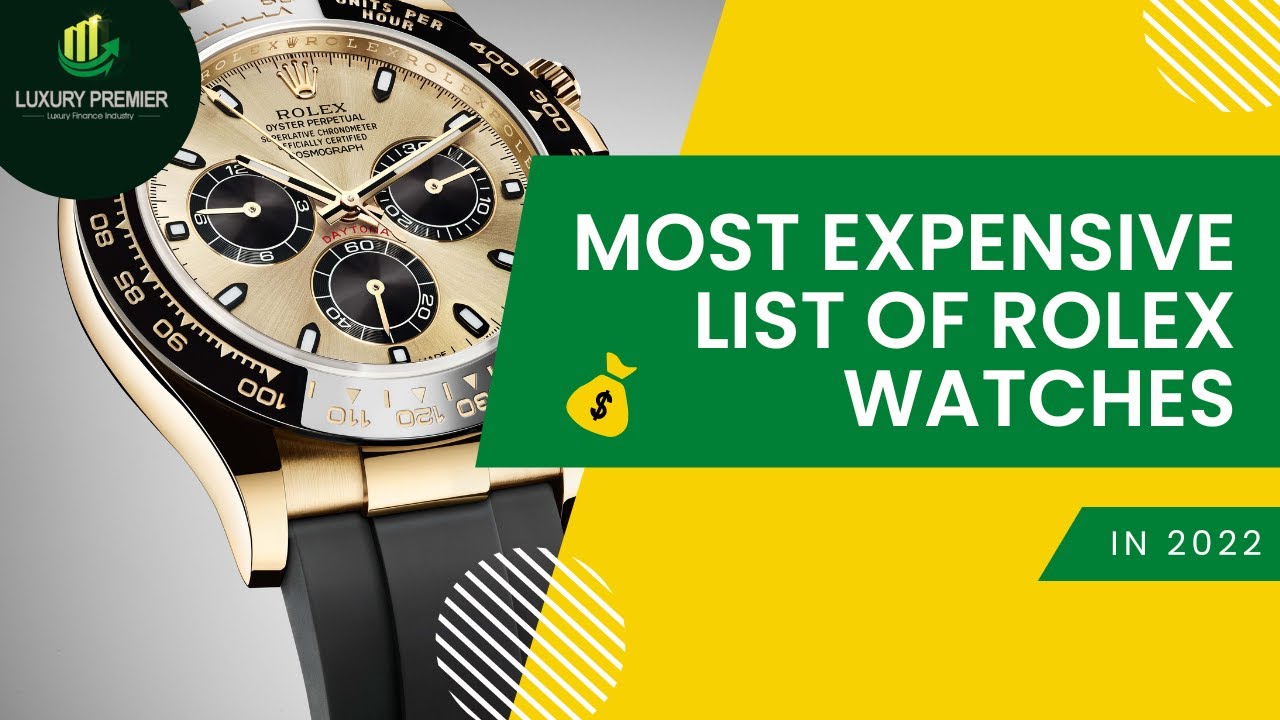 The Most Expensive Rolex Watches in 2022