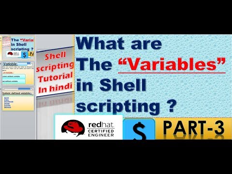 what are variables in shell scripting in linux in hindi