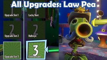 All Upgrades: Law Pea - Loads of Variants PvZ Gw2 Mod