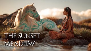 Meadow sunset | Native American Flute Music for Stress Relief, Focus, and Peace