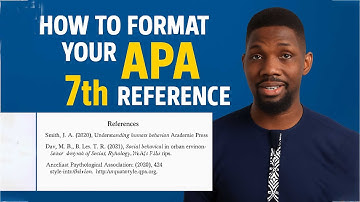 How to format your APA 7th ed reference list default