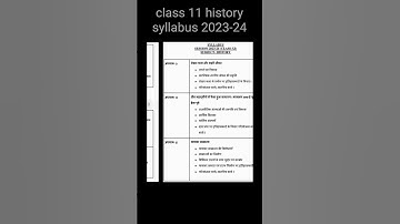 class 11 history syllabus 2023-24