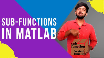 #19 MATLAB Tutorial for Beginners | Sub Functions &  Nested function in MATLAB | Sub Functions