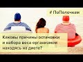 Какие причины остановки и набора веса на диете?